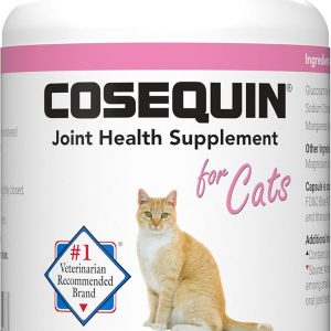 Nutramax Laboratories Cosequin Joint Health Supplement for Cats – With Glucosamine and Chondroitin, 80 Capsules